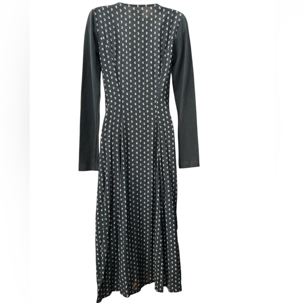 Womens Guess Navy Prairie Maxi Floral Dress Sz 5 Charming Romantic Cottagecore - Picture 2 of 12